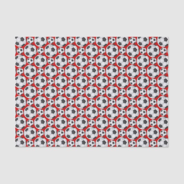 Papier Mousseline Motif de balle de football (Recto)