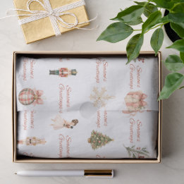 Papier Mousseline Motif de ballet de Casse-Noisette à l'aquarelle ro