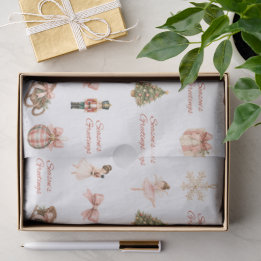 Papier Mousseline Motif de ballet de casse-noisette à l'aquarelle ro
