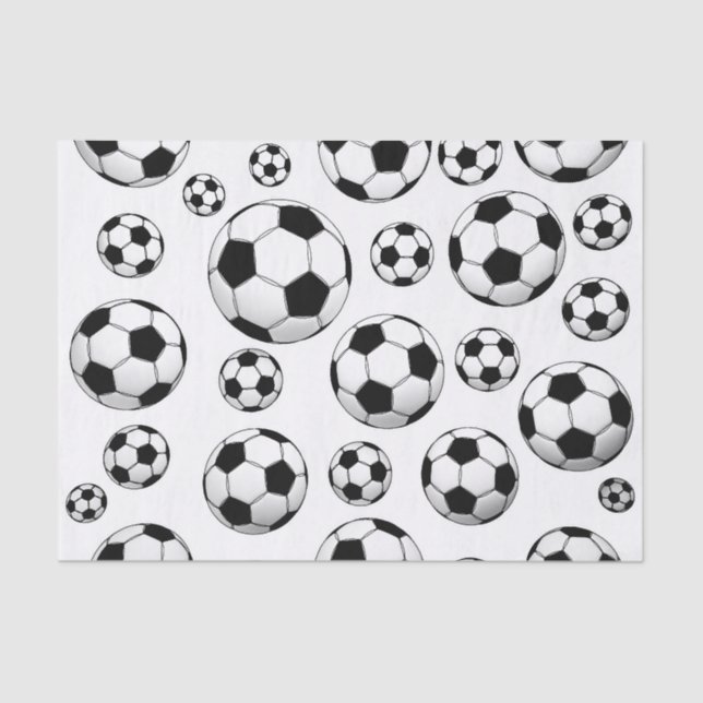 Papier Mousseline Motif de ballon de football (Recto)