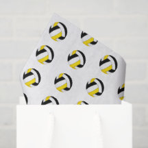 motif de ballons de volley noirs minuscules en or