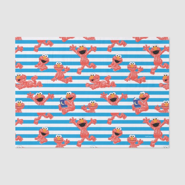 Papier Mousseline Motif de bande Crayon Elmo (Recto)