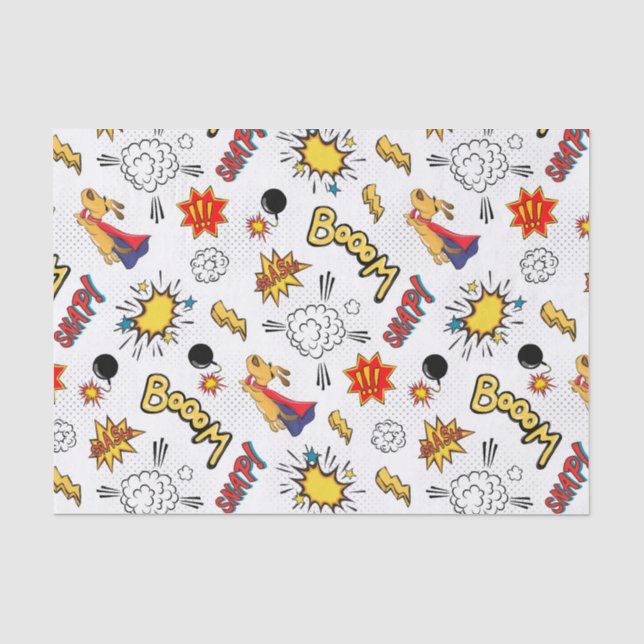 Papier Mousseline Motif de bande dessinée mignon  (Recto)