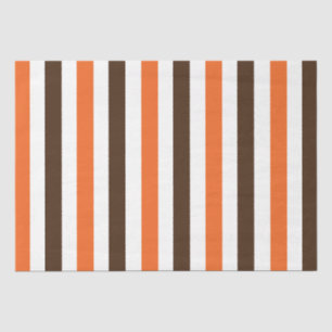 Papier Mousseline Motif de bandes verticales Brown orange