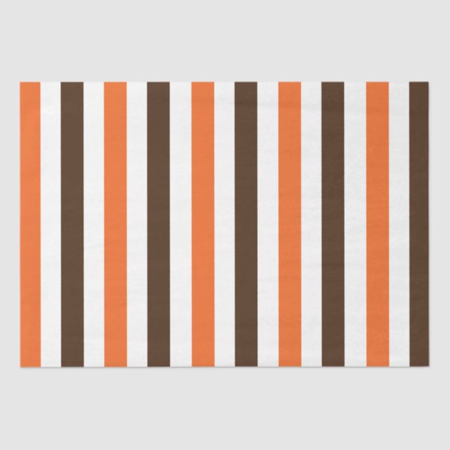Papier Mousseline Motif de bandes verticales Brown orange (Recto)