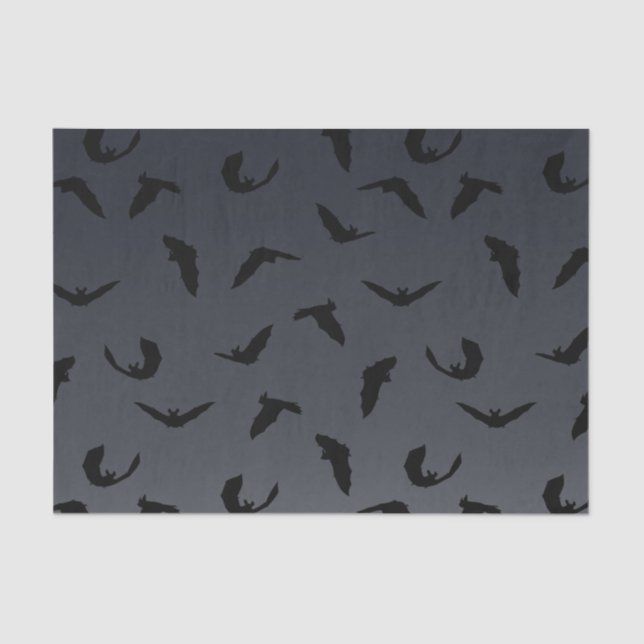 Papier Mousseline Motif de batte sur le gris de gradient (Recto)