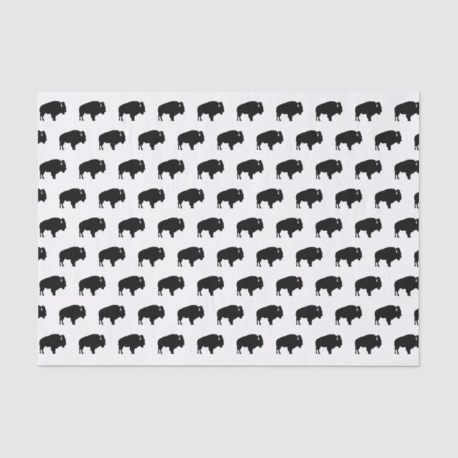 Papier Mousseline motif de bison (Recto)