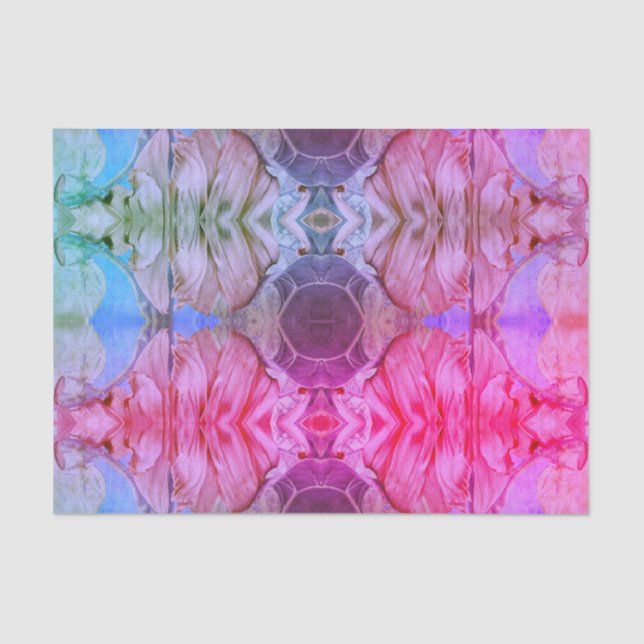 Papier Mousseline Motif de Boho de couleur Abstraite d'aquarelle ros (Recto)