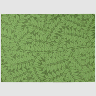 Papier Mousseline Motif de branche verte (Jungle Art) (William Morri