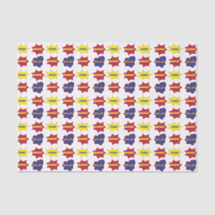 Papier Mousseline Motif de bulles de texte du livre de bande dessiné