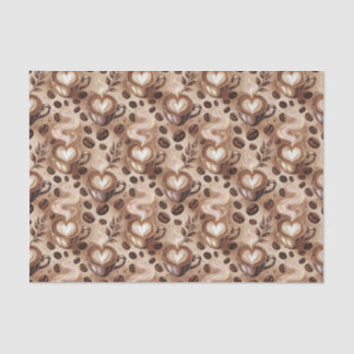 Papier Mousseline Motif de café