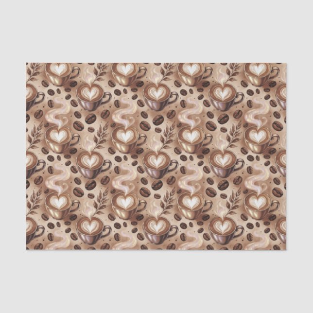 Papier Mousseline Motif de café (Recto)