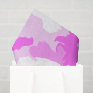 Papier Mousseline Motif de camouflage de rose et de blanc