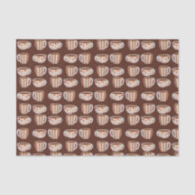 Motif de cercle chaud sur des tasses de café
