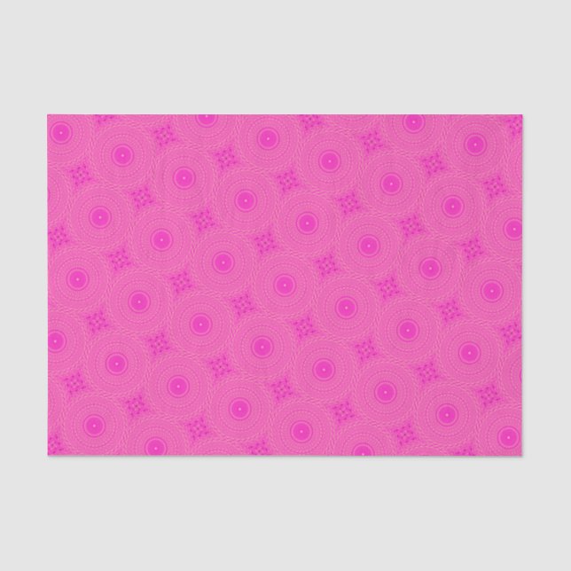 Papier Mousseline Motif de cercles roses chauds (Recto)