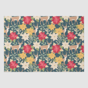 Papier Mousseline Motif de cerfs de Noël