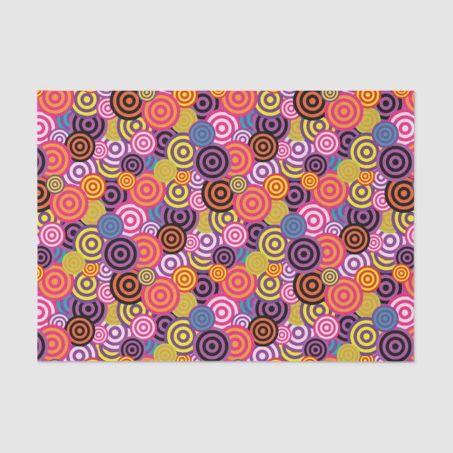 PAPIER MOUSSELINE MOTIF DE CERLCS FUNKYS (Recto)