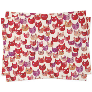 Papier Mousseline Motif de chat coloré amusant