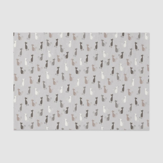 Papier Mousseline Motif de chats (Recto)