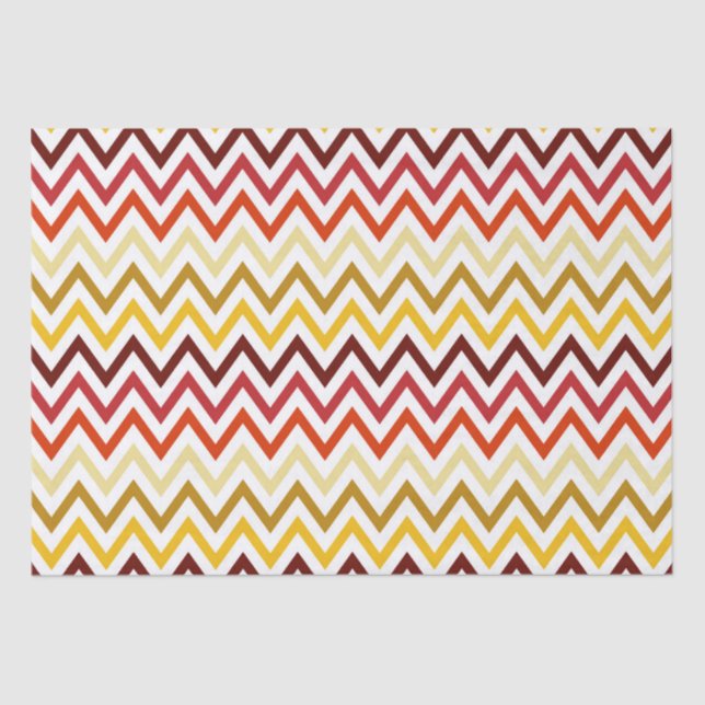 Papier Mousseline Motif de Chevron d'automne (Recto)