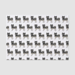 Papier Mousseline Motif de chien de dessin animé mignon Agouti Malam