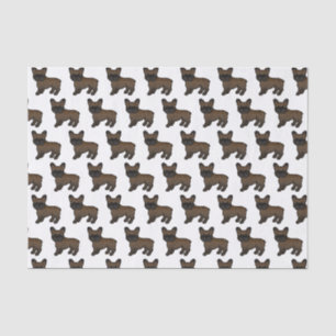 Papier Mousseline Motif de chien de dessin animé mignon Bouledogue f