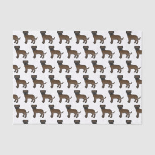 Papier Mousseline Motif de chien de dessin animé mignon Bullmastiff
