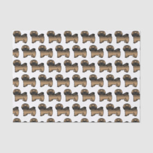 Papier Mousseline Motif de chien de dessin animé mignon Havanais bri