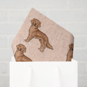 Papier Mousseline Motif de chien de dessin animé mignon Retriever do