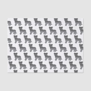 Papier Mousseline Motif de chien de dessin animé mignon Staffordshir