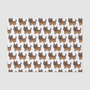 Papier Mousseline Motif de chien de dessin animé mignon Terrier Cair