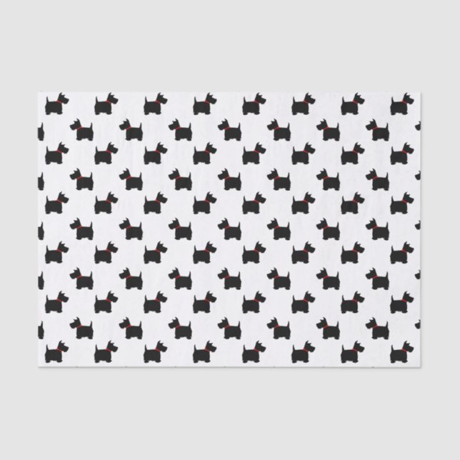 Papier Mousseline Motif de chien de Scottie (Recto)