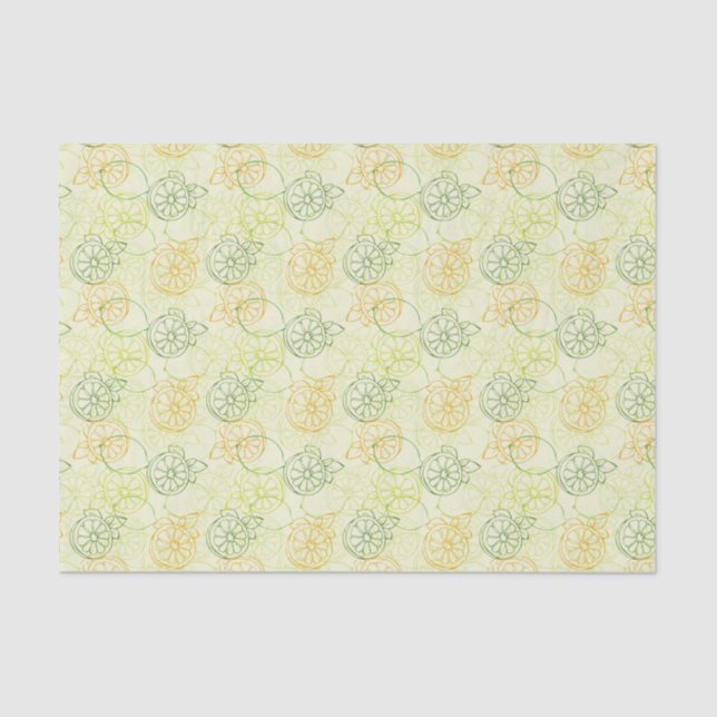 Papier Mousseline Motif de citron (Recto)