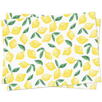 Motif de citron à l'aquarelle Citrus