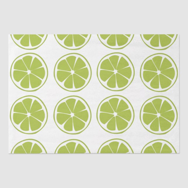 Papier Mousseline Motif de citron vert Citron Fruit (Recto)