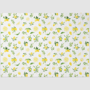 Papier Mousseline Motif de citrons et de feuillage