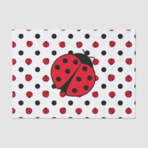 Papier Mousseline Motif de coccinelle