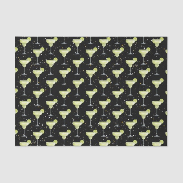 Papier Mousseline Motif de cocktail Margarita (Recto)