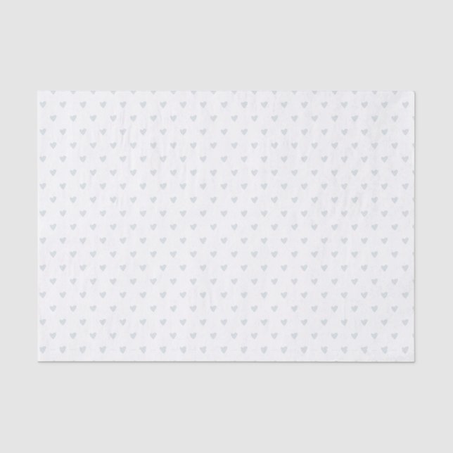 Papier Mousseline Motif de cœur simple (Recto)