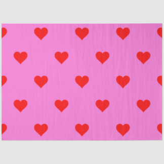 Papier Mousseline Motif de coeur simple violet rouge mou