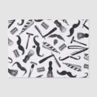 Motif de coiffeur d'aquarelle de rasoir de rasoir