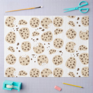 Papier Mousseline Motif de cookies à puces de chocolat