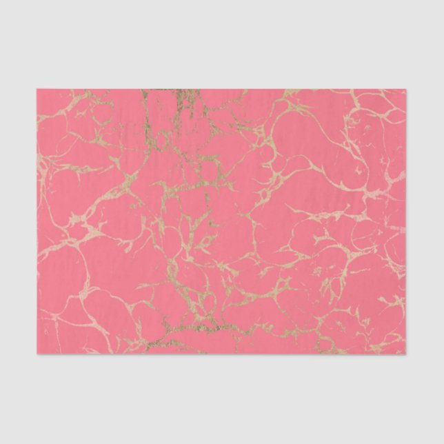 Papier Mousseline Motif de corail élégant de marbre d'aluminium de (Recto)