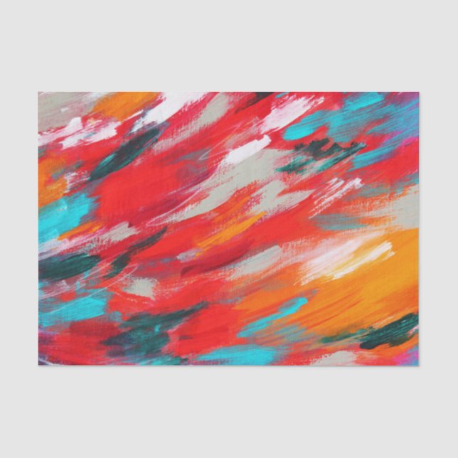 PAPIER MOUSSELINE MOTIF DE COUPS DE PEINTURE (Recto)