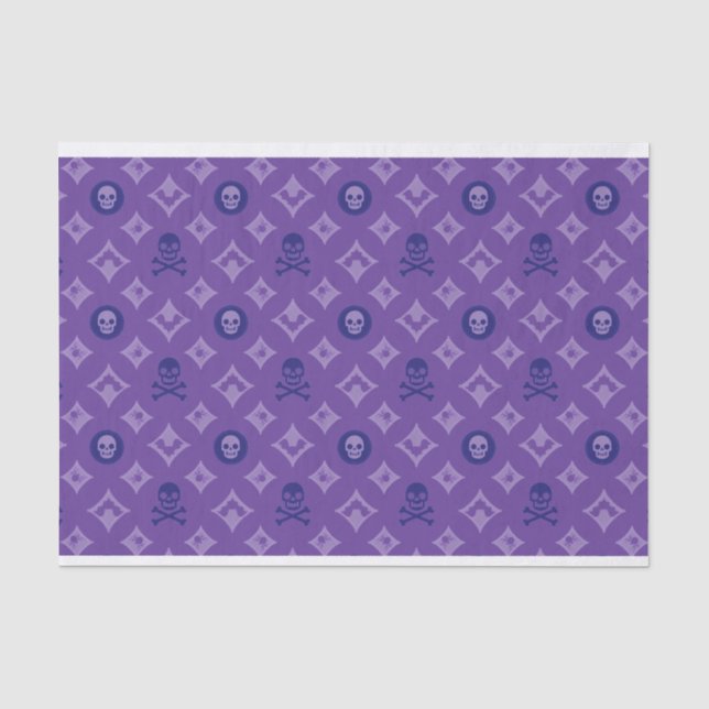 Papier Mousseline Motif de créateur Louis V Halloween violet  (Recto)