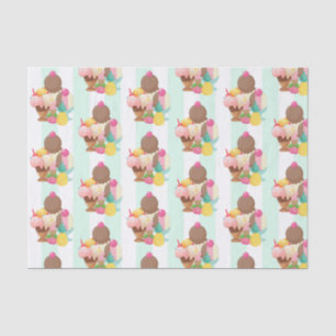 Papier Mousseline Motif de crème glacée mignonne