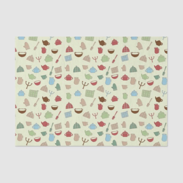 Papier Mousseline motif de cuisine (Recto)