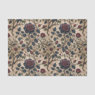 Papier Mousseline Motif de découpage Rose gothique foncé