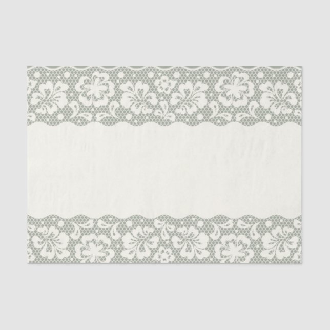 Papier Mousseline Motif de dentelle, cru 5 de fleur (Recto)