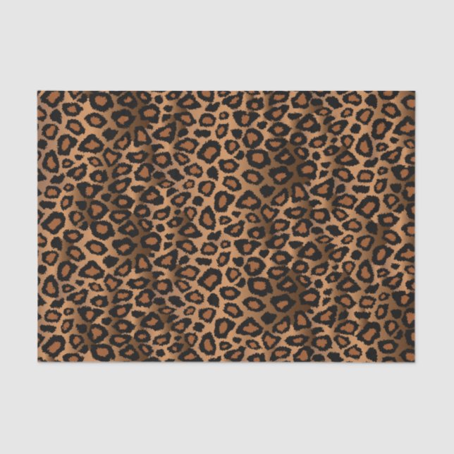 Papier Mousseline Motif de design de Leopard Brown (Recto)